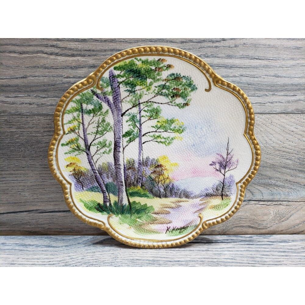 Ucagco Landscape Hand Painted Signed Decorative Collectors Plate Japan